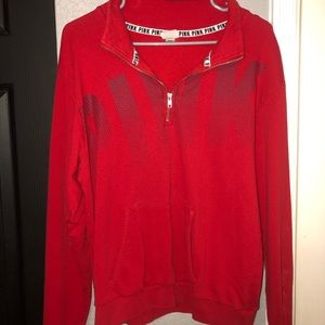 COPY - PINK red quarter zip